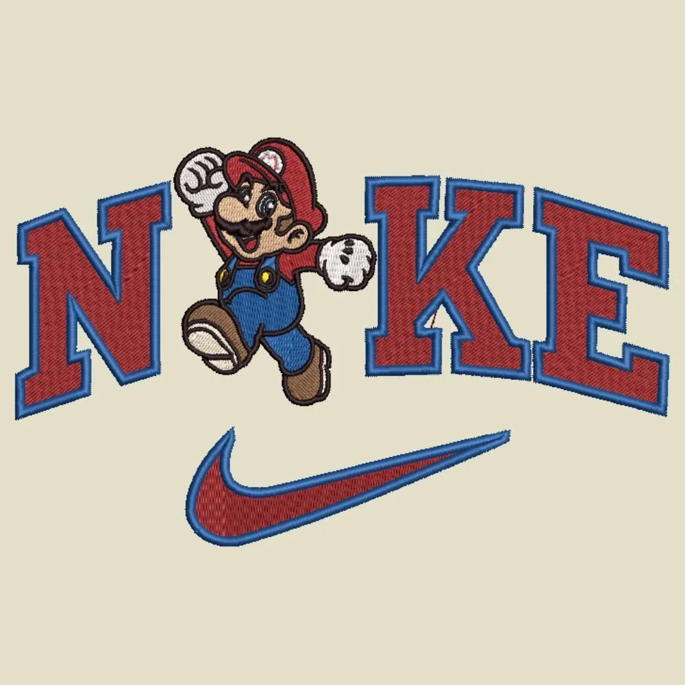 Nike Mario Bros Sweatshirt Embroidered Adult Unisex Crewneck Video Gamer Gift - Picture 6 of 8